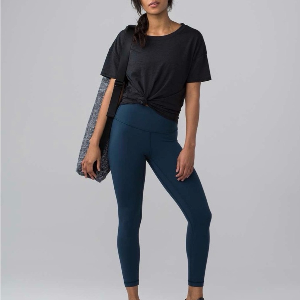 Lululemon Align 25” High Rise Leggings Size 2 Jaded Blue Nulu Yoga Pant